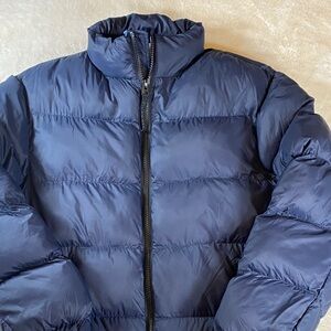Hudson Jeans Men’s Navy Blue Puffer Jacket size Large warm!